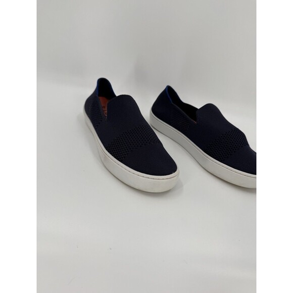 Rothy's The Sneaker Maritime Lattice Stitch Navy Slip On Shoes Women's Size 8.5 - Picture 1 of 15
